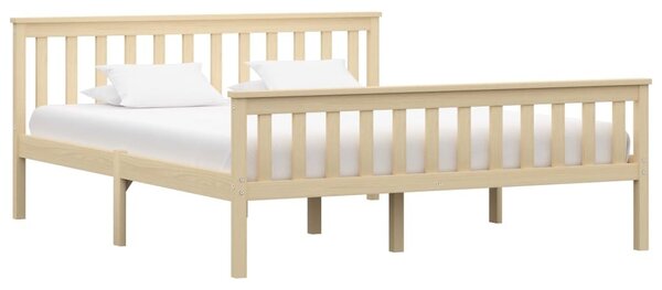 Cadru de pat, lemn deschis, 160 x 200 cm, lemn masiv de pin