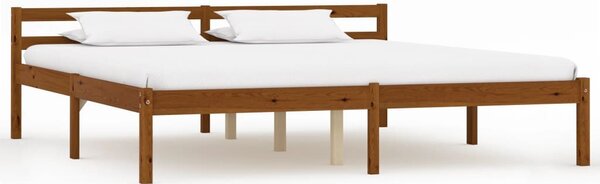 Cadru de pat, maro miere, 160 x 200 cm, lemn masiv de pin