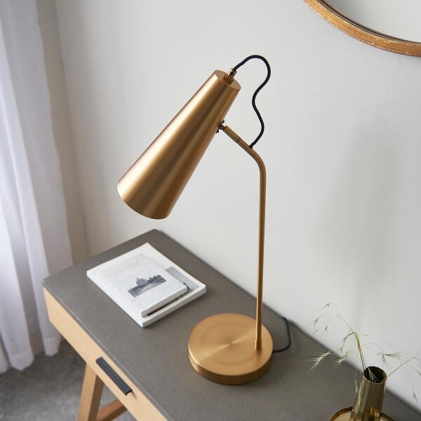 Endon KARNA 107527 - Lampă de masă 1xE27/10W/230V, alamă