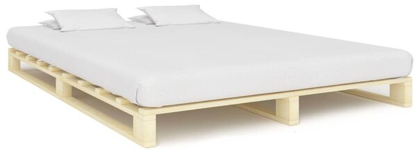 Cadru de pat din paleți, 200 x 200 cm, lemn masiv de pin