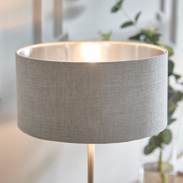 Endon 100646 - Lampă de masă HIGHCLERE, 1xE14/7W/230V, bej/crom mat