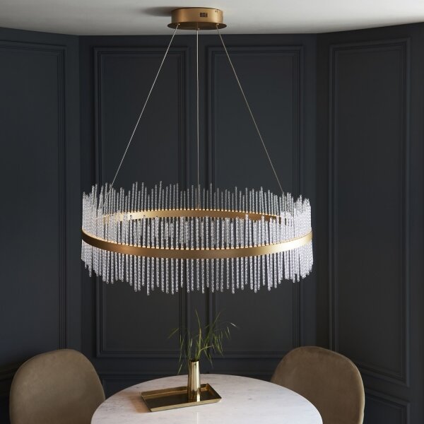 Endon 107672 - Lustră LED ADRIEL dimabilă pe cablu, 83W, 230V, 3000K, aurie