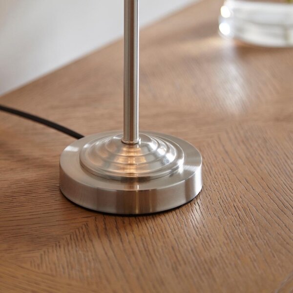 Endon 100646 - Lampă de masă HIGHCLERE, 1xE14/7W/230V, bej/crom mat