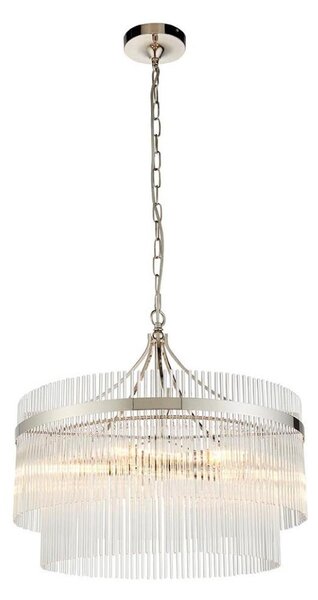 Endon 104112 - Candelabru suspendat MARIETTA 5xE14/7W/230V crom lucios/sticlă clară