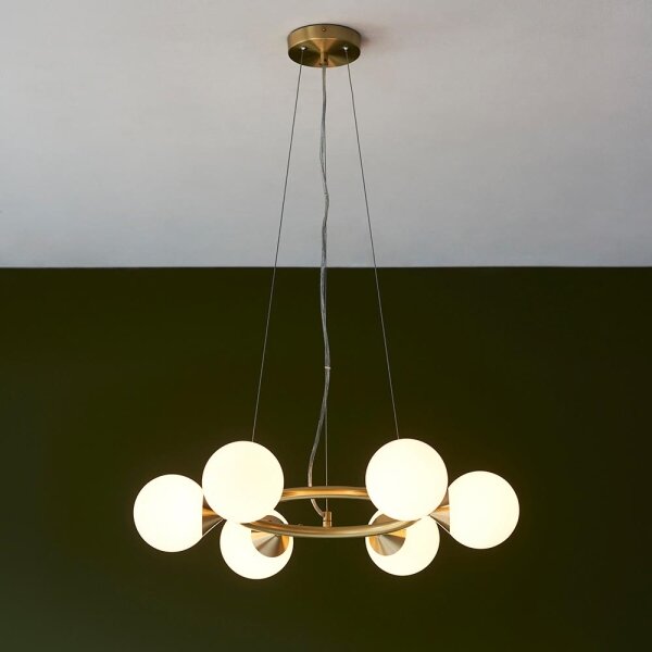 Endon 106390 - Lustră suspendată pe cablu OTIS 6xG9/3W/230V, aurie