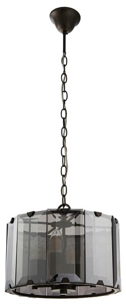 Endon 61281 - Candelabru suspendat pe lanț CLOONEY 4xE14/40W/230V negru/fumuriu