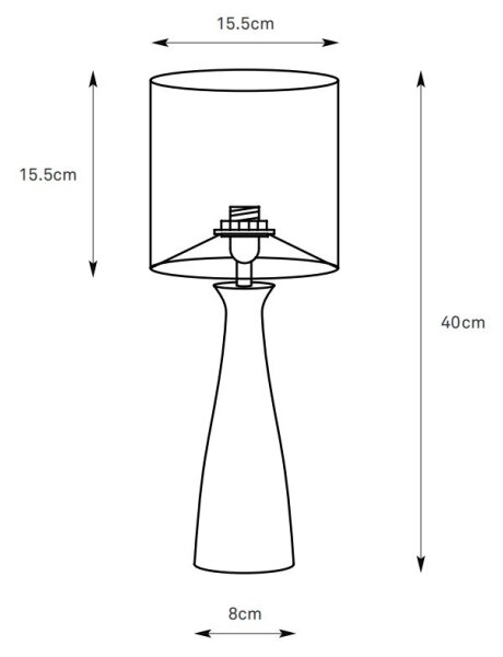 Markslöjd 108904 - Lampă de masă BIRILLO, 1xE14/60W/230V, albă