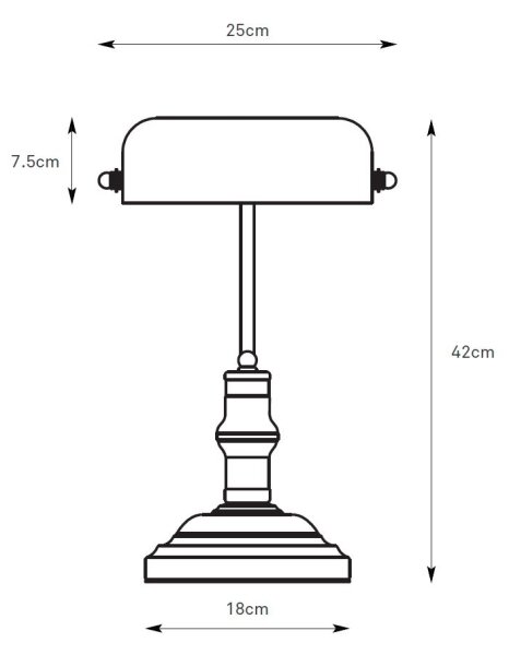 Markslöjd 108977 - Lampă de masă BANKERS 1xE14/40W/230V aurie