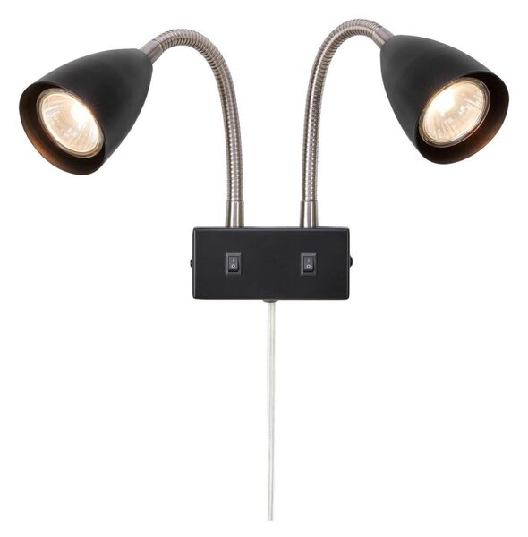 Markslöjd 108901 - Aplică spot de perete CIRO, 2xGU10/7W/230V, negru