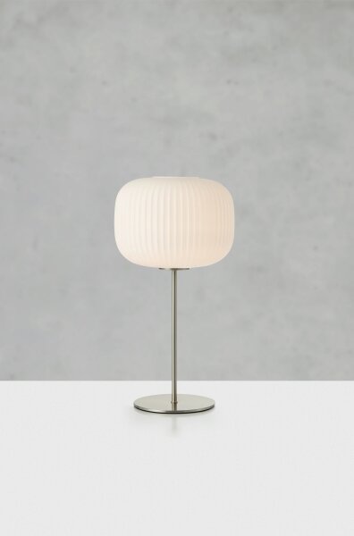 Markslöjd 109007 - Lampă de masă SOBER 1xE27/40W/230V alb/crom mat