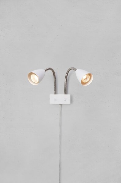 Markslöjd 108900 - Aplică de perete CIRO cu 2 spoturi (2x GU10, 7W, 230V), alb
