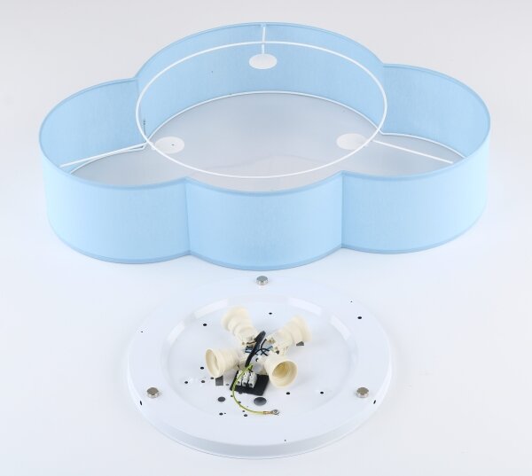 Brilagi - Plafonieră pentru copii NIMBUS 4xE27/15W/230V 46x63 cm, albastră