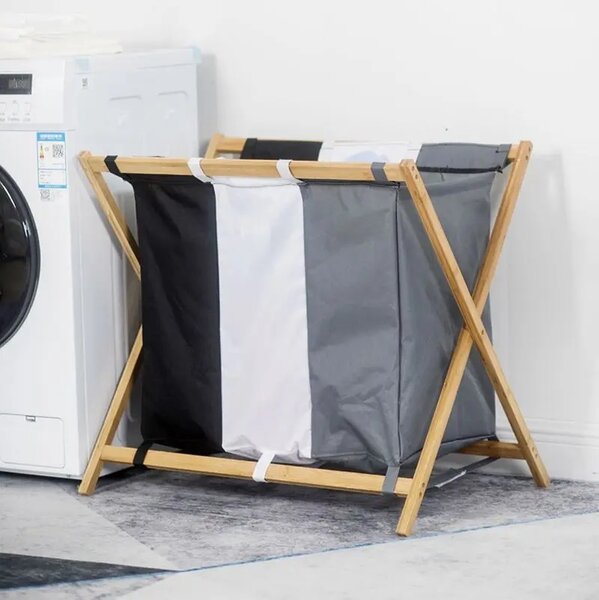 Cos de rufe din material textil tricolor CADORA