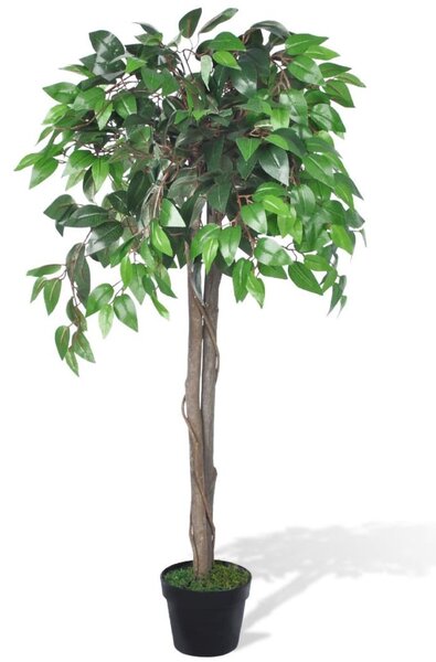 Ficus artificial cu aspect natural și ghiveci, 110 cm
