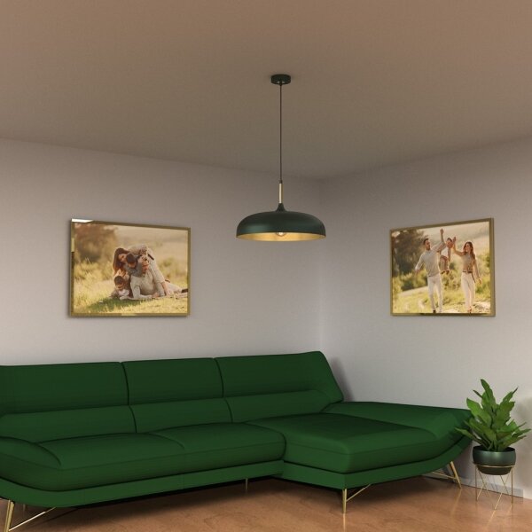 Lustră pe cablu BRILAGI ABRAHAM 1xE27/60W/230V d. 45 cm verde