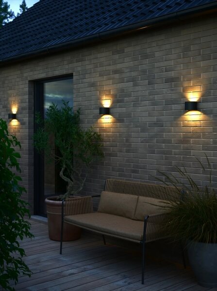 Nordlux - Aplica LED de exterior MILDA, 4,9 W, 230 V, IP44, negru
