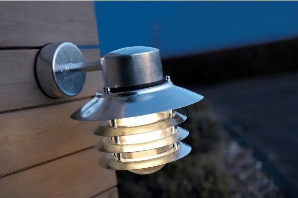 Nordlux - Lampă de perete pentru exterior VEJERS, 1xE27/60W/230V, IP54, argintie