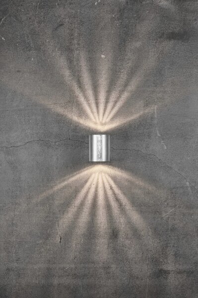 Nordlux - CANTO Aplică LED de exterior pentru perete 2xLED/6W/230V IP44 argintie