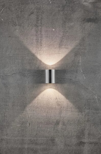 Nordlux - Aplică de perete LED pentru exterior CANTO, 2xLED/6W/230V, IP44, inox
