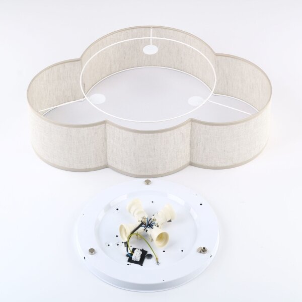 Brilagi - Plafonieră pentru copii NIMBUS 4xE27/15W/230V 46x63 cm bej
