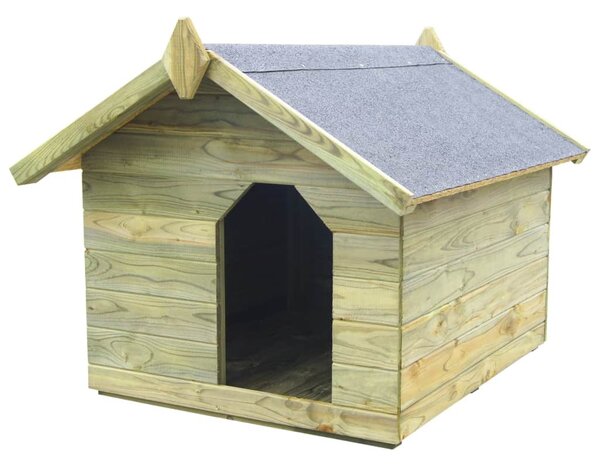 Cușcă câine grădină, acoperiș detașabil, lemn pin tratat