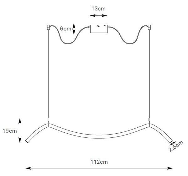 Markslöjd 108873 - Lustră LED MELT, reglabilă pe cablu, 13W, 230V, neagră
