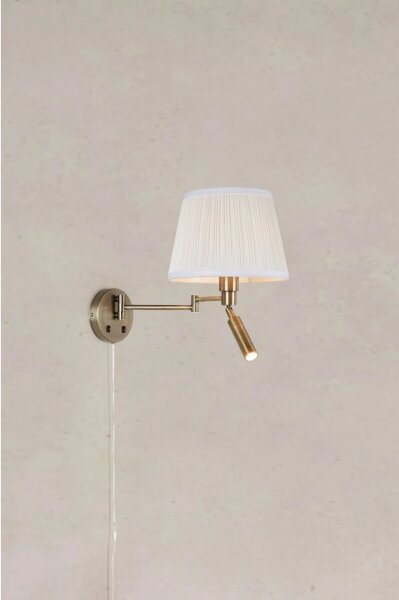 Markslöjd 109017 - Lampă de perete LED PIVOT, soclu E27 1x40W/230V + LED 4W inclus, crem/alamă