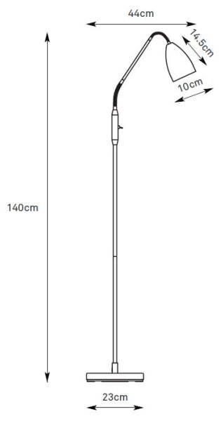 Markslöjd 108886 - Lampadar LED reglabil PATRO, 4,9W/230V, negru