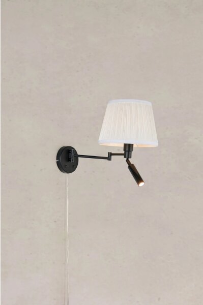 Markslöjd 109016 - Lampă de perete LED PIVOT 1xE27/40W/230V + LED/4W, crem/negru