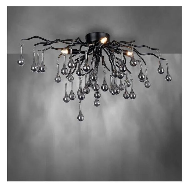 Paul Neuhaus 8090-18 - Lustră aplicată ICICLE 4xG9/40W/230V 30x60 cm negru