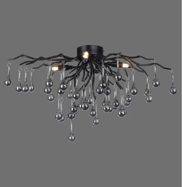 Paul Neuhaus 8090-18 - Lustră aplicată ICICLE 4xG9/40W/230V 30x60 cm negru