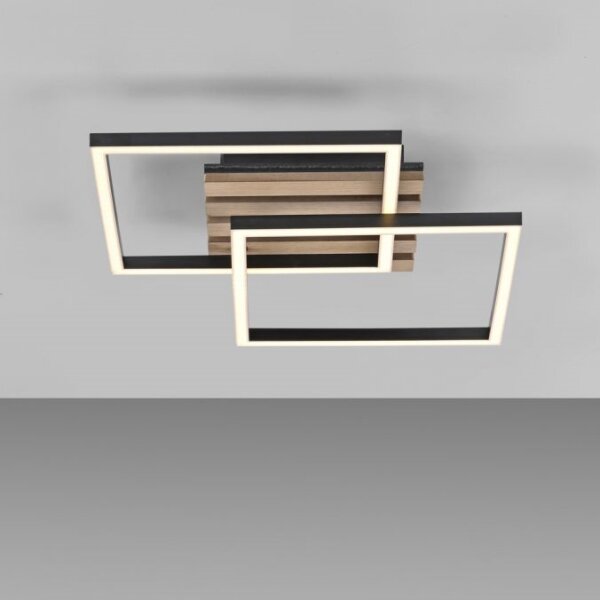 JUST LIGHT. 14053-79 - Plafonieră LED AKUSTIKA LED/15W/230V, stejar/negru