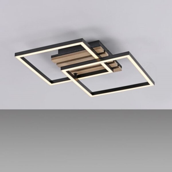 JUST LIGHT. 14053-79 - Plafonieră LED AKUSTIKA LED/15W/230V, stejar/negru