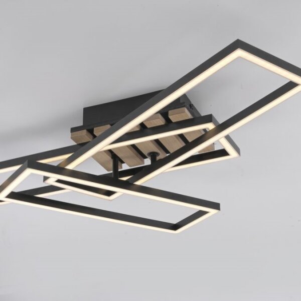 JUST LIGHT. 14051-79 - Plafonieră LED AKUSTIKA LED/20,5W/230V stejar/negru