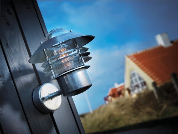 Nordlux - Aplică de exterior VEJERS 1xE27/60W/230V IP54 argintie