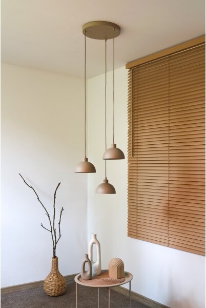 Duolla - Lampă suspendată pe cablu IRONLINE, 3xE27/15W/230V, bej