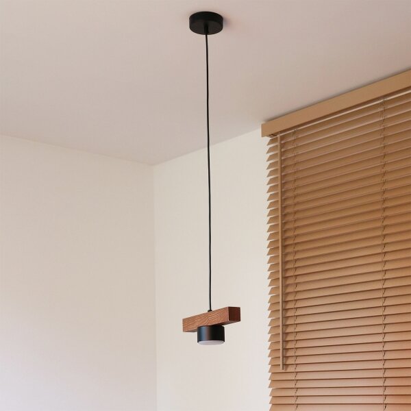Duolla - Pendul pe cablu IRONLINE 1xGX53/3W/230V pin/stejar/negru