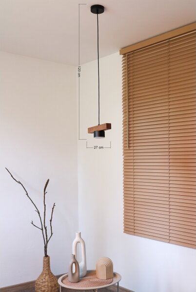 Duolla - Pendul pe cablu IRONLINE 1xGX53/3W/230V pin/stejar/negru