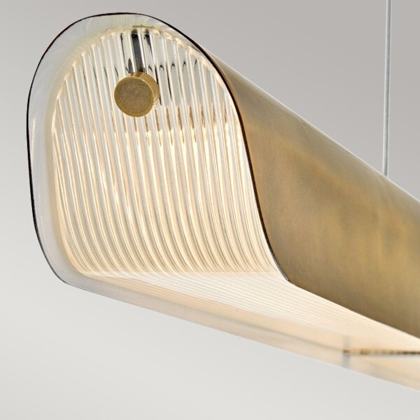 Hinkley HK-ARCO-LED-LP-117-HB - Candelabru LED ARCO suspendat pe cablu, 43W, 230V, 3000K, finisaj auriu