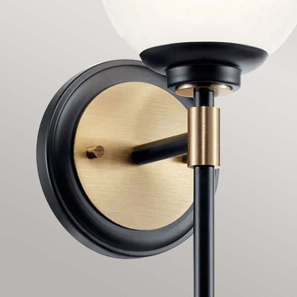 Kichler KL-BENNO1-BK-CPZ - Aplica LED pentru baie BENNO 2xG9/3W/230V, aurie, IP44