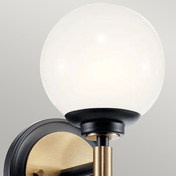 Kichler KL-BENNO1-BK-CPZ - Aplica LED pentru baie BENNO 2xG9/3W/230V, aurie, IP44