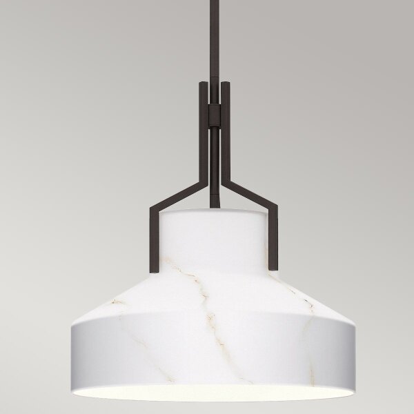 Quoizel QZ-BRECKEN-2P-OZ-ABG - Candelabru BRECKEN 2xE27/60W/230V negru/decor marmură
