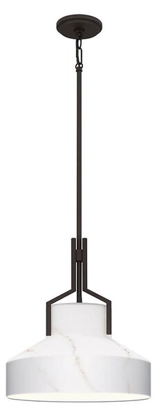 Quoizel QZ-BRECKEN-2P-OZ-ABG - Candelabru BRECKEN 2xE27/60W/230V negru/decor marmură
