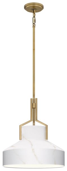 Quoizel QZ-BRECKEN-2P-AB-ABG - Lustru BRECKEN, 2xE27/60W/230V, auriu cu decor de marmură