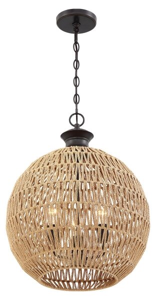 Quoizel QZ-CASABLANCA-3P-PBZ - Candelabru suspendat pe lanț CASABLANCA, 3xE27/60W/230V