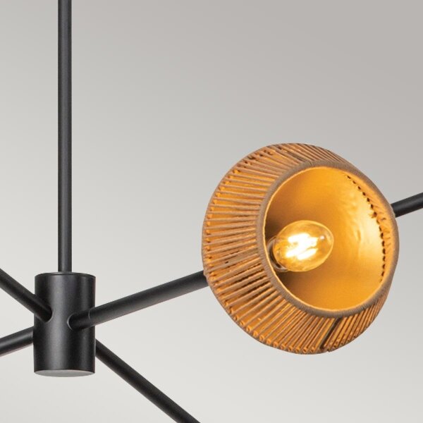 Alora Mood ALM-DAPHNE6-MB - Lustră DAPHNE cu tijă 6xE14/40W/230V