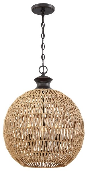 Quoizel QZ-CASABLANCA-3P-PBZ - Candelabru suspendat pe lanț CASABLANCA, 3xE27/60W/230V