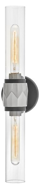Hinkley HK-ELLISON2-BK-BN - Aplica de baie ELLISON 2xE27/40W/230V IP44 neagră