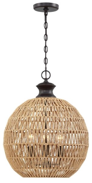 Quoizel QZ-CASABLANCA-3P-PBZ - Candelabru suspendat pe lanț CASABLANCA, 3xE27/60W/230V