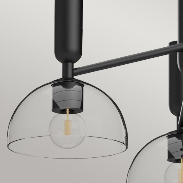 Alora Mood ALM-JUDE3-MB-CL - Lustră pe tijă JUDE, 3xE27/60W/230V, neagră